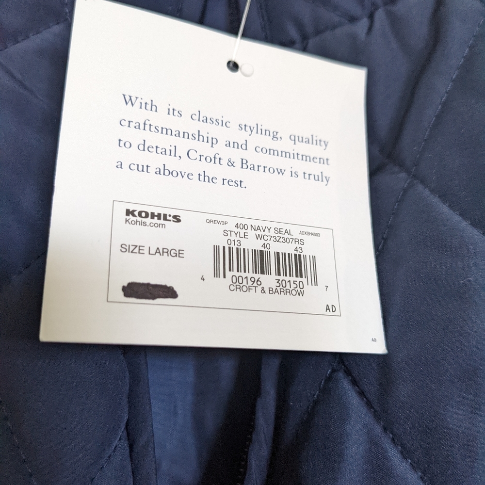 Croft & Borrow Women's Navy Blue Down Vest - Picture 2 of 6